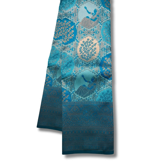 Blue Honeymoon Silk Saree